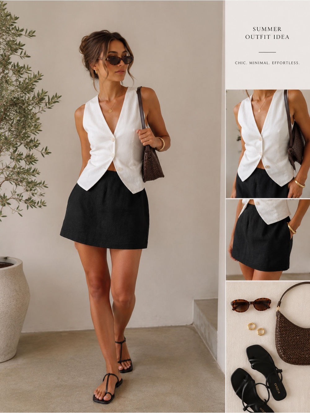 The A&F Scarlett Mid Rise Linen-Blend Mini Skort NWT XL BLACK